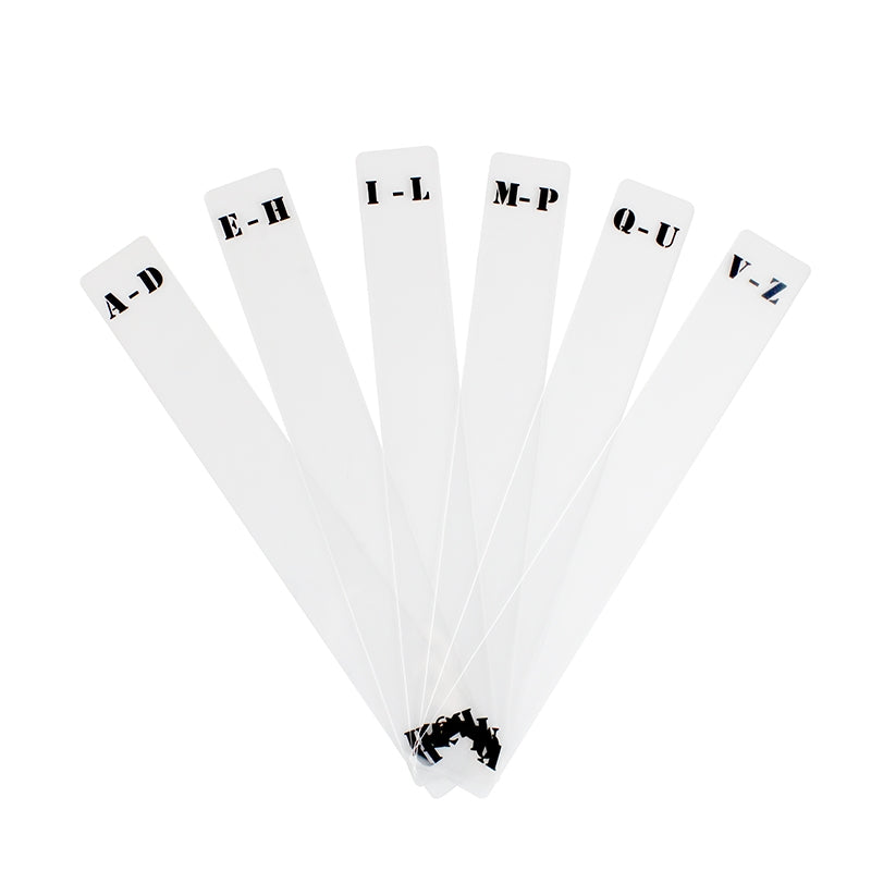 Akryldelere for Vinylplater (6 stk.) (A-Z)