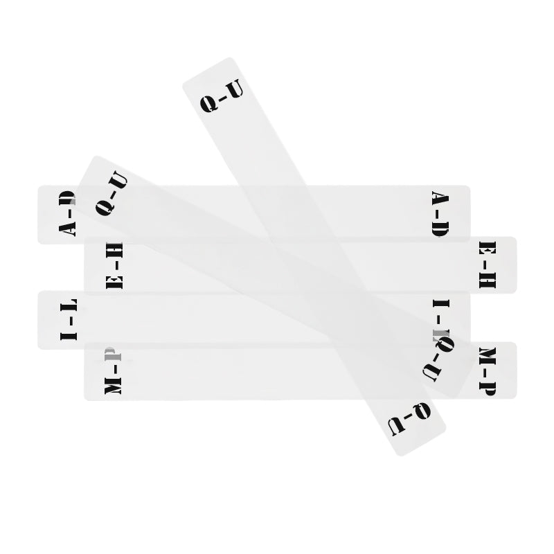 Akryldelere for Vinylplater (6 stk.) (A-Z)