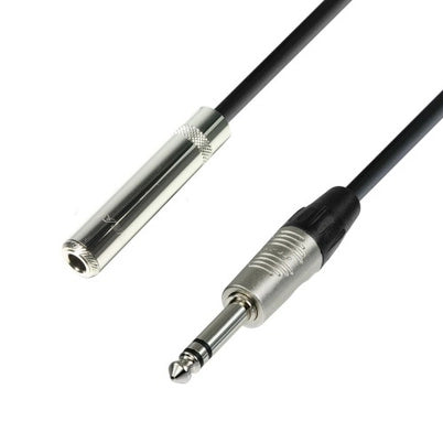 Hodetelefonforlengelseskabel 6,3 mm jack (3m)