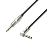 Instrumentkabel 6,3 mm Jack mono til 6,3 mm Angle Jack mono
