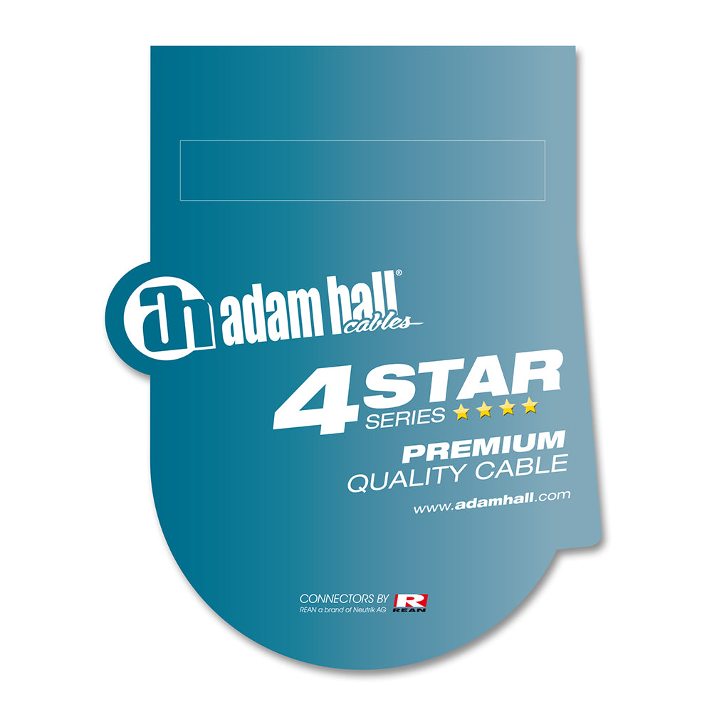 Adam Hall Cables 4 Star Series - Instrumentkabel REAN 6,3 mm Jack mono til 6,3 mm Jack mono 3 m