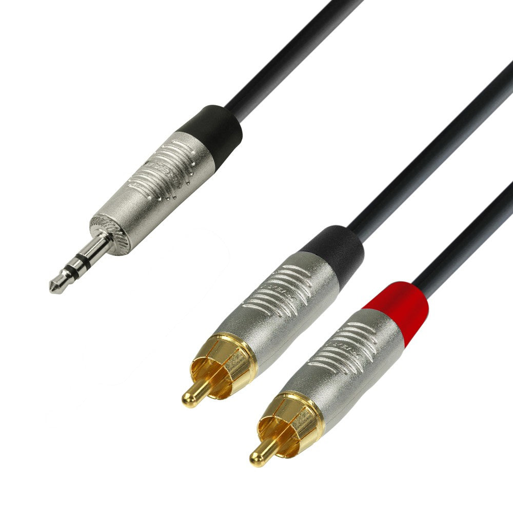 Adapterkabel Mini Jack for 2 x RCA Phono (3m)