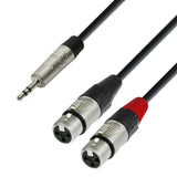Adapterkabel 3,5 mm MiniJack stereo for 2 x XLR female (1,8m)