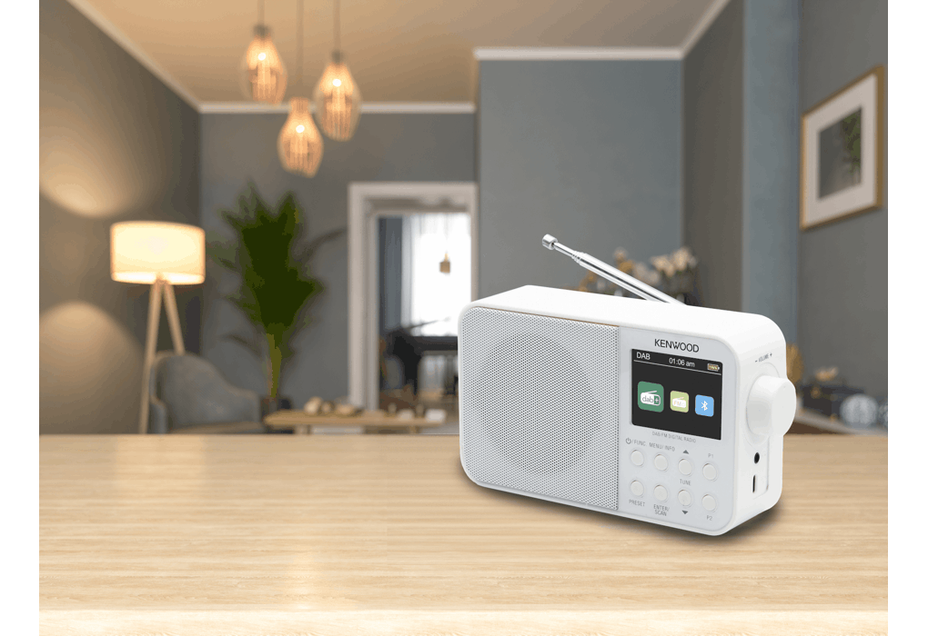 Kenwood CRM30DABW DAB+ Radio (hvit)