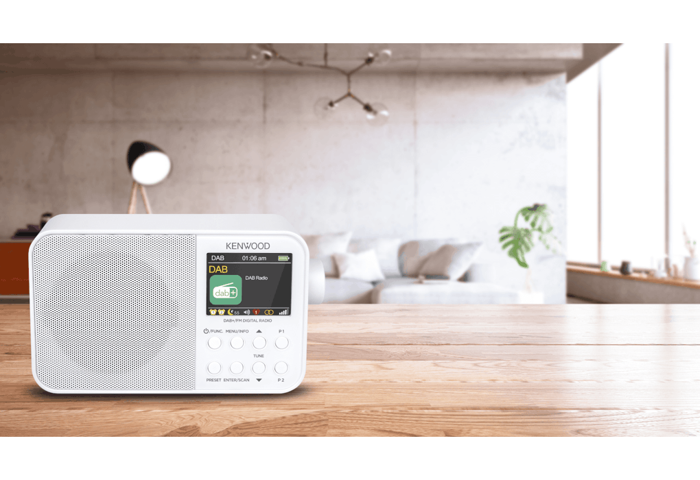 Kenwood CRM30DABW DAB+ Radio (hvit)