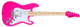 Kramer Focus VT-211S elektrisk gitar (varm rosa)