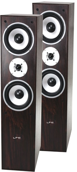HiFi-gulvhøyttalersett (valnøtt, 350W)
