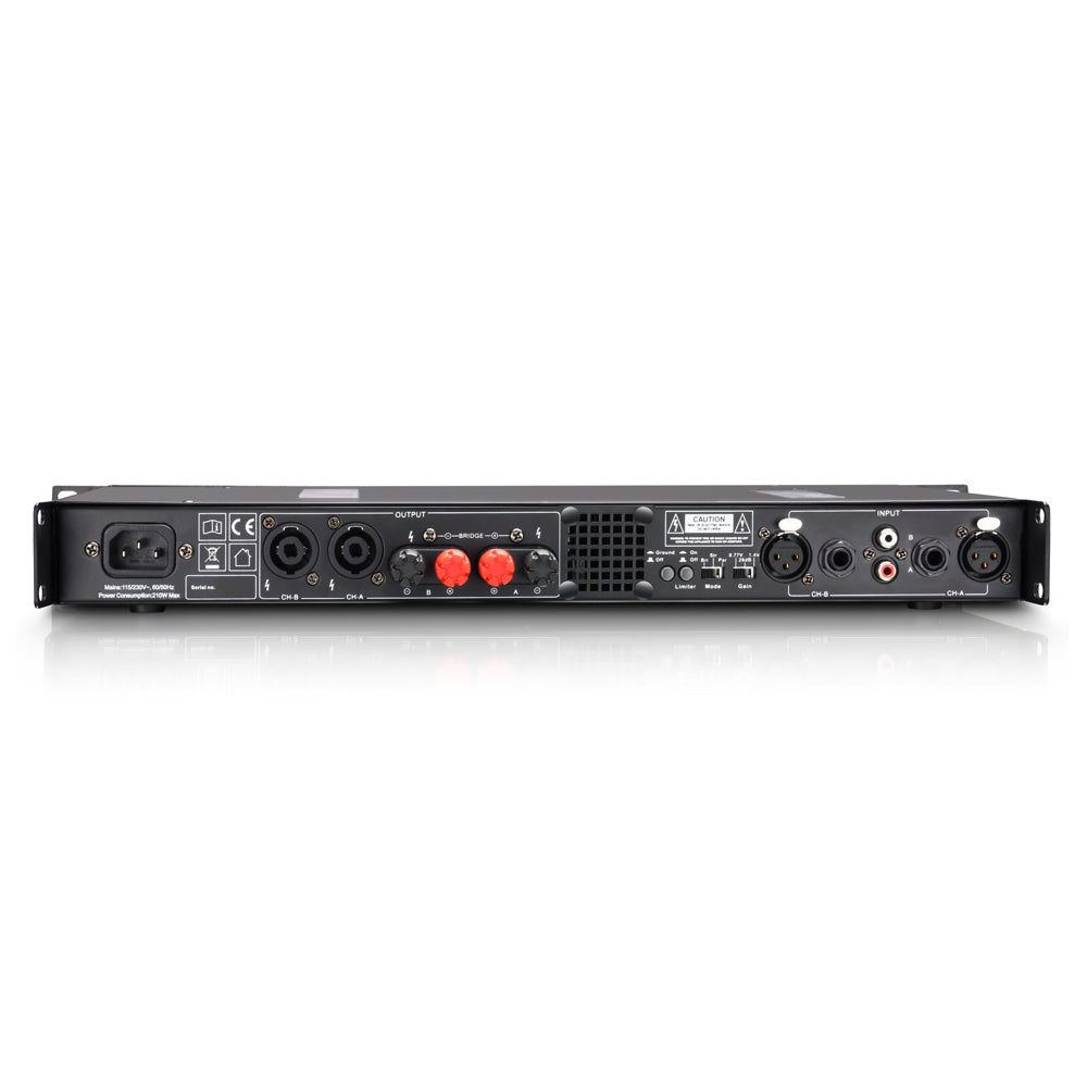 LD Systems XS 200 effektforsterker (2x50W, 8 Ohm)