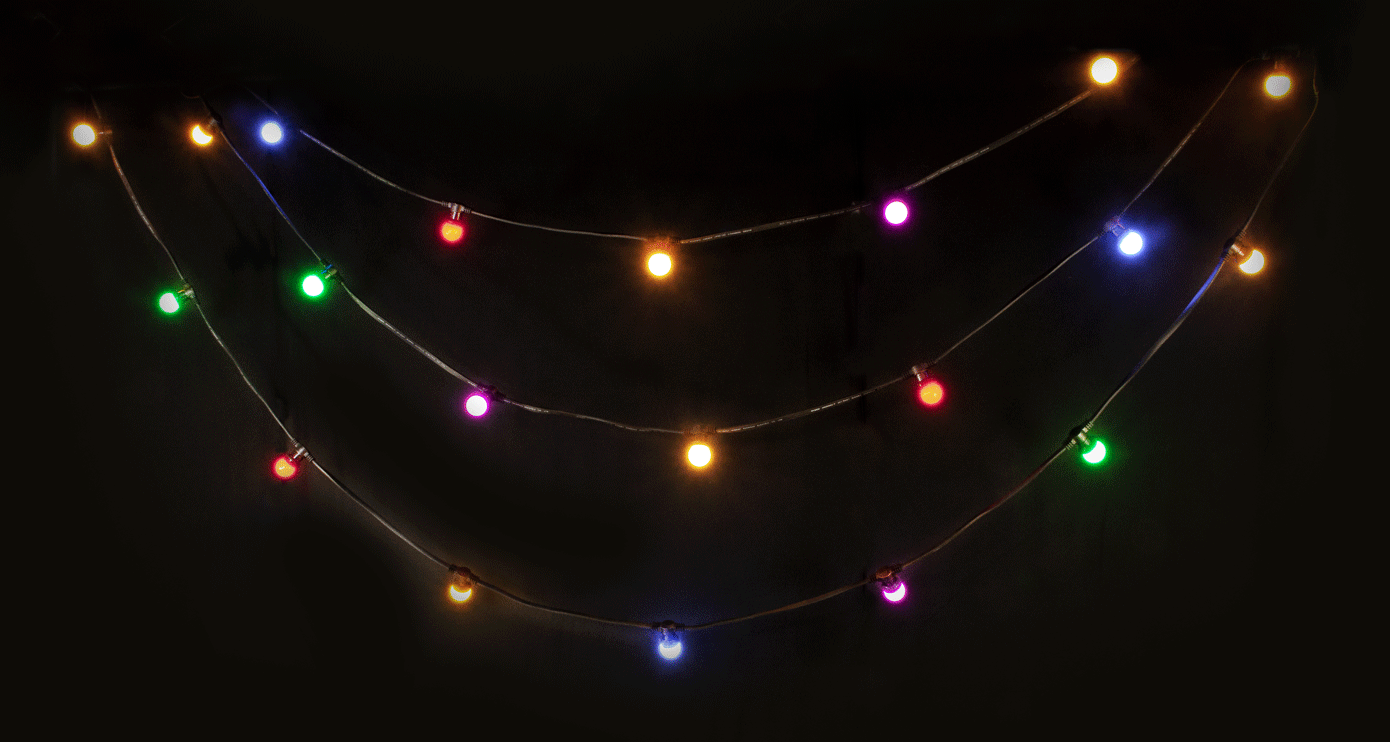 LED-lyskjede (flerfarget, 10m)