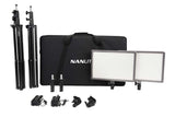 Nanlite LumiPad 25 LED 2 Light kit x2 med stativ og veske