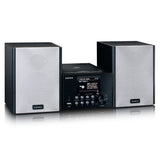 Lenco MC-250 MicroSet Mini Stereo og Internett- Radio (svart/sølv)