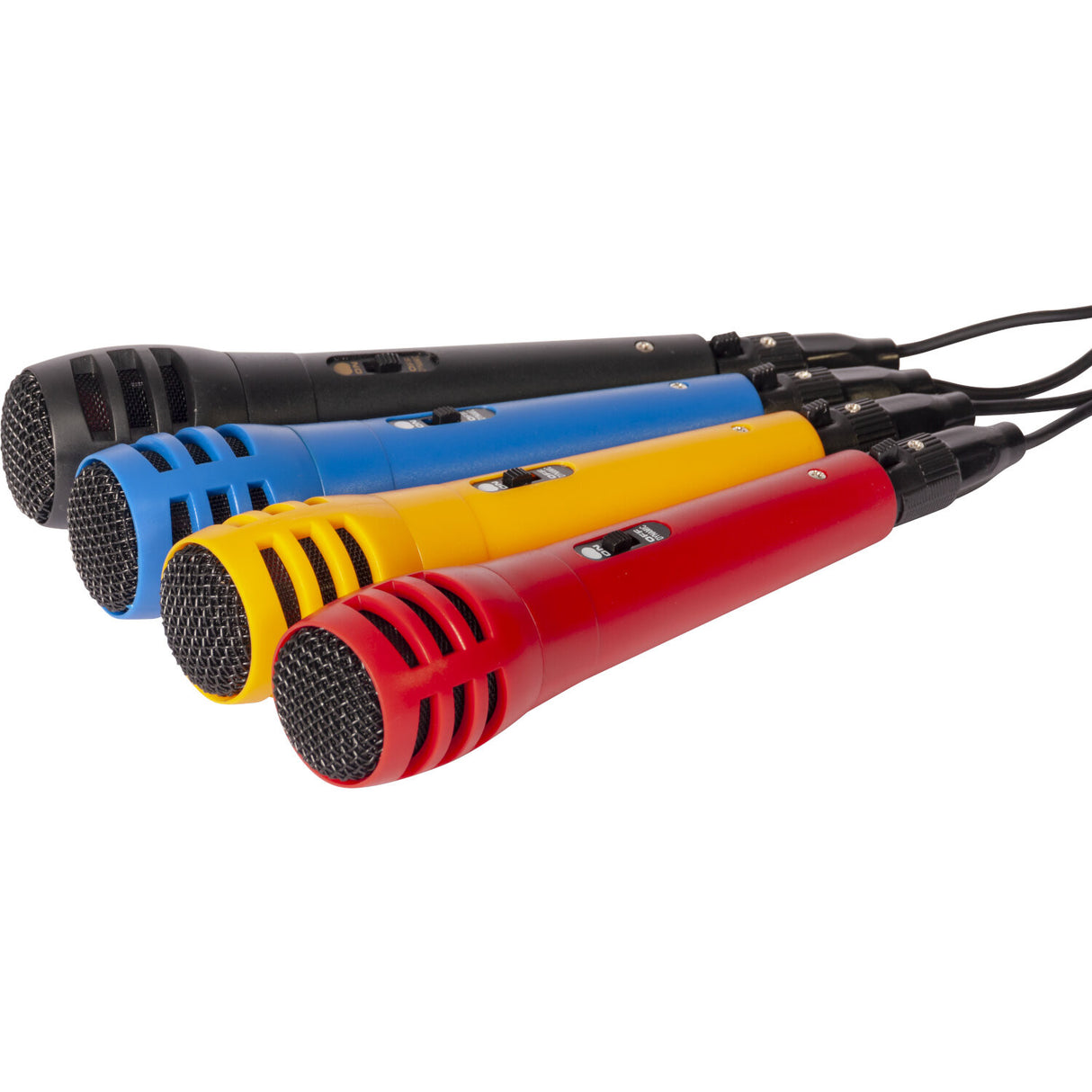 Mikrofonsett. 4 forskjellige farger per sett.