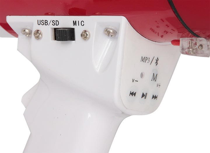 Megafon med USB og SD-kortleser (50W)