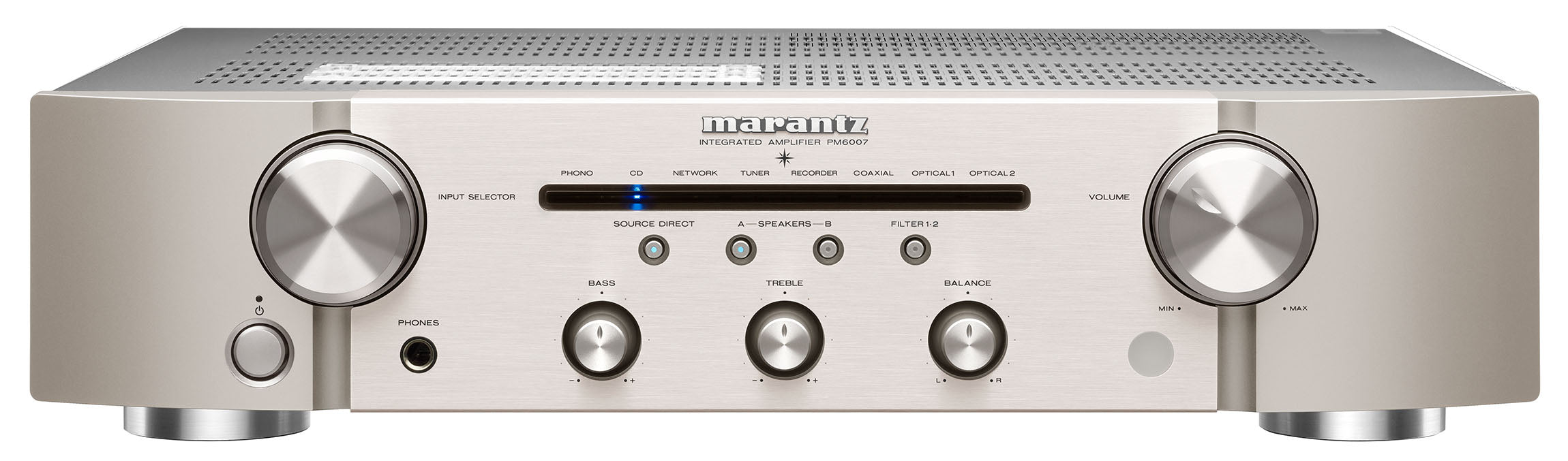 Marantz PM6007 HI-FI-forsterker (sølv, 2x45W)