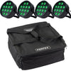 Marconi Polaris 12x12W RGBW Parlampe 4 stk. Bundle med veske