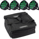 Marconi Polaris 12x12W RGBW Parlampe 4 stk. Bundle med veske