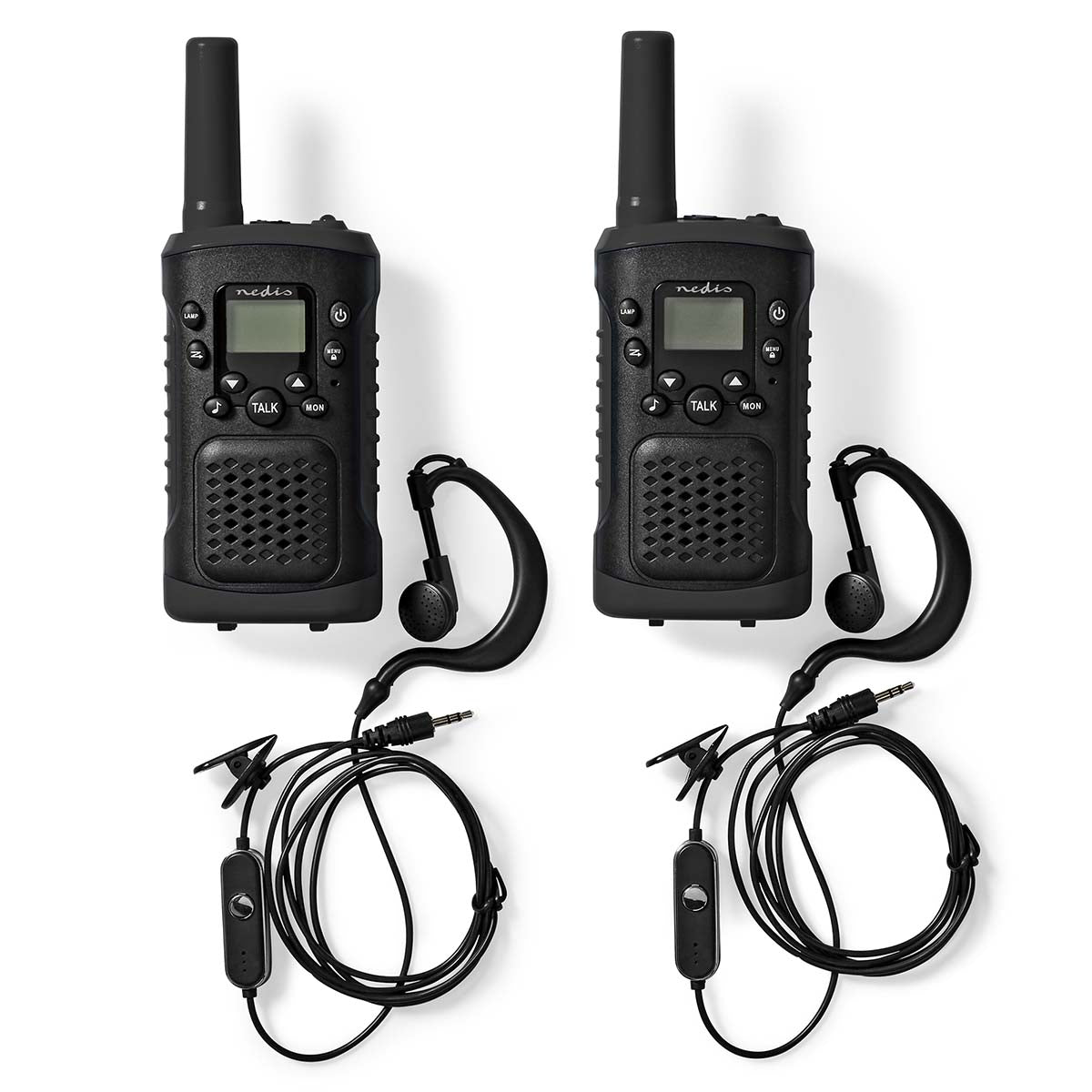 Nedis Walkie Talkie-sett med hodesett (opptil 6 km)