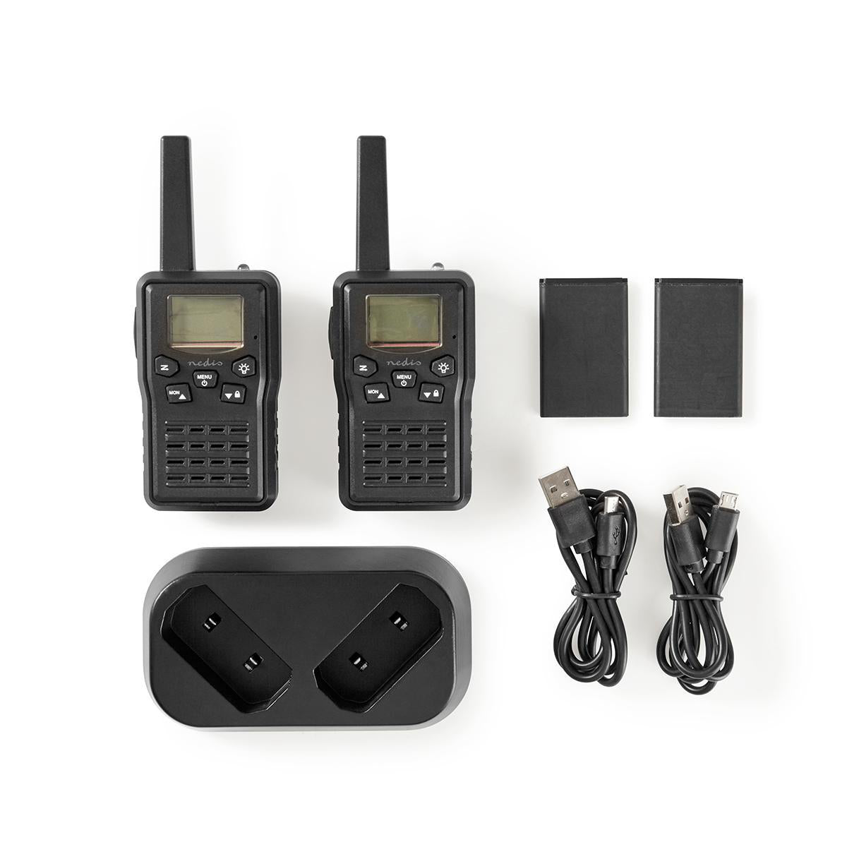 Nedis Walkie Talkie-sett med lader (opptil 10 km)
