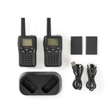 Nedis Walkie Talkie-sett med lader (opptil 10 km)
