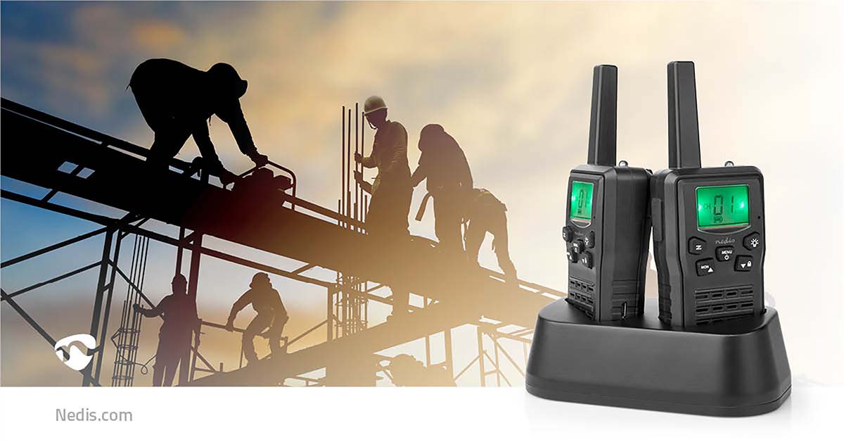 Nedis Walkie Talkie-sett med lader (opptil 10 km)