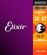 Elixir Nanoweb Phosphor Bronze gitarstrenger (12-strengs, 10-47)