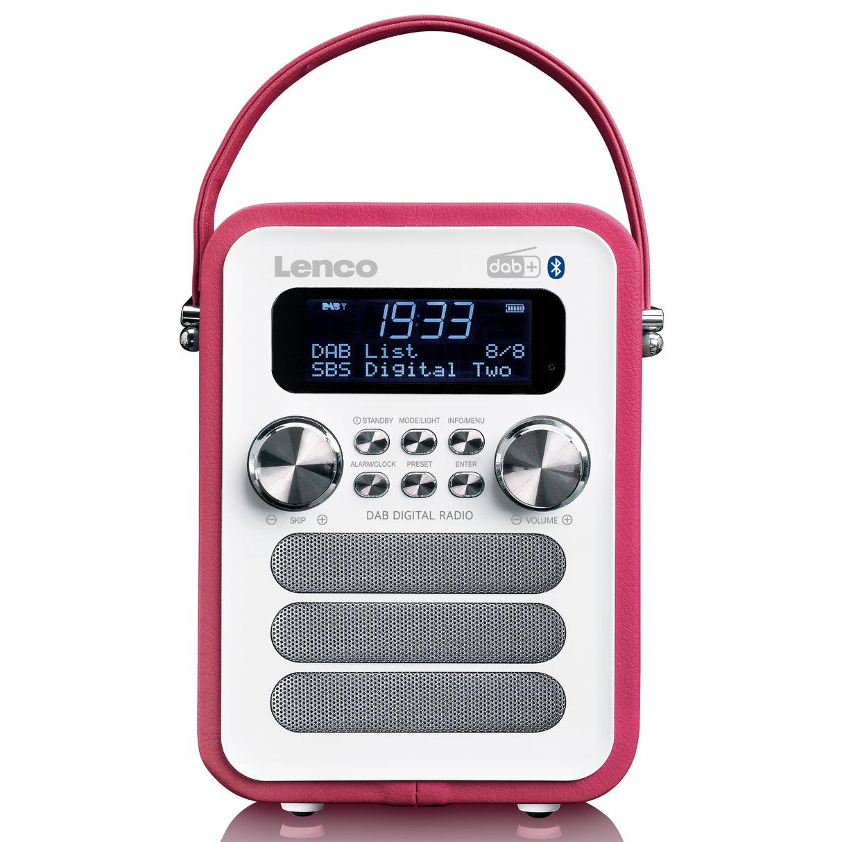 Lenco PDR-051 DAB+ Radio (rosa/hvit)