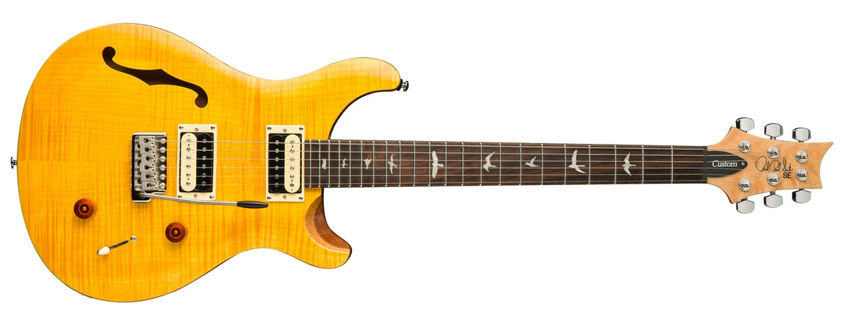 PRS SE Custom 22 semi-hul elektrisk gitar ( Santana Yellow )
