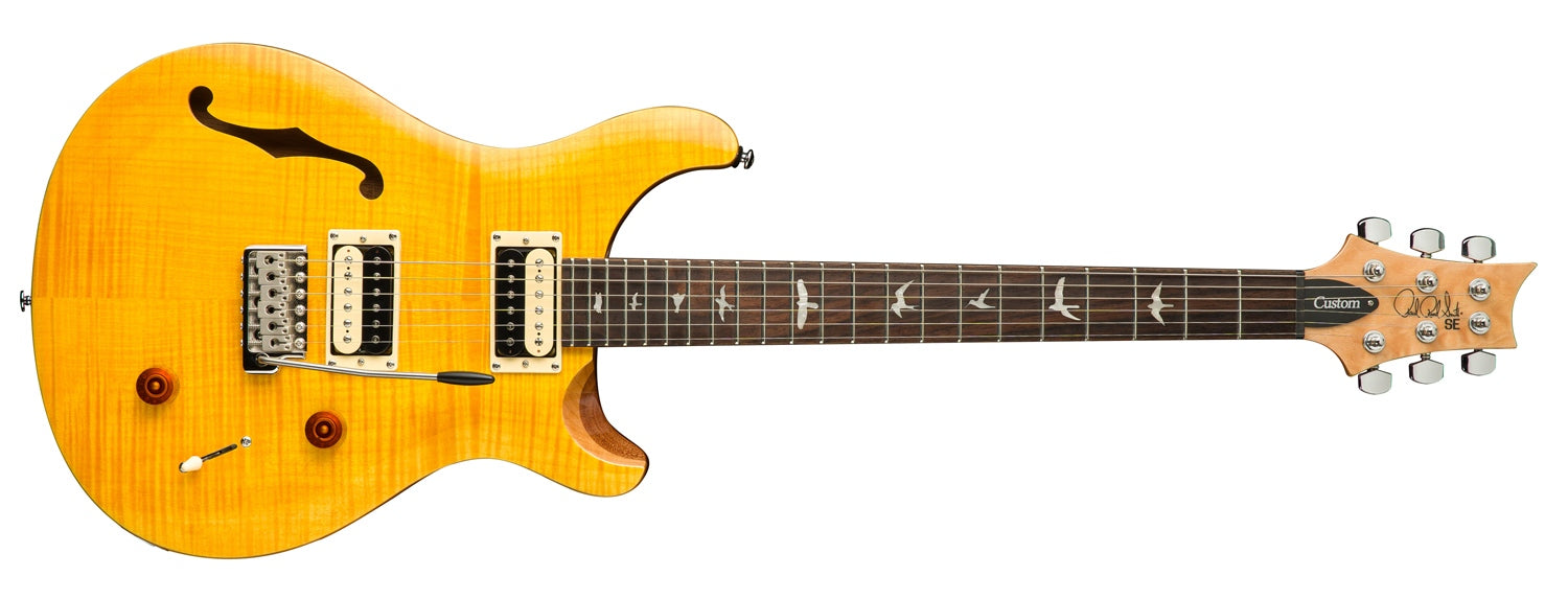 PRS SE Custom 22 semi-hul elektrisk gitar ( Santana Yellow )