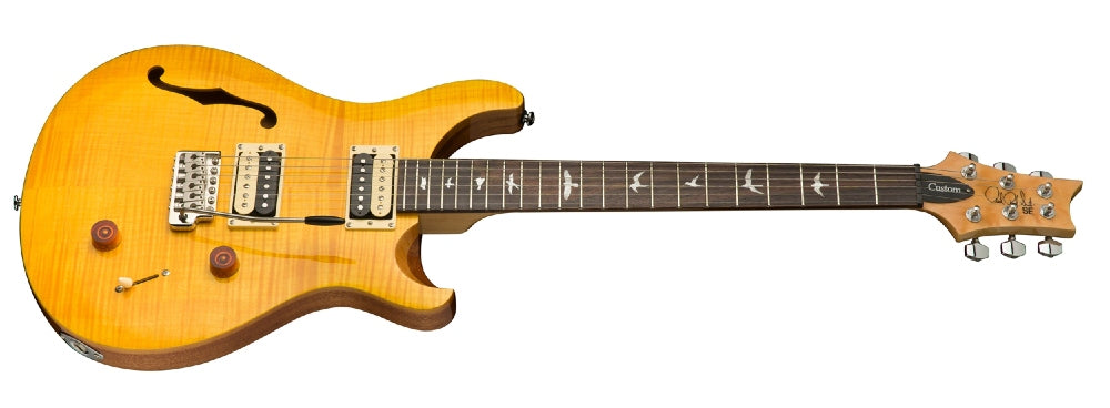 PRS SE Custom 22 semi-hul elektrisk gitar ( Santana Yellow )