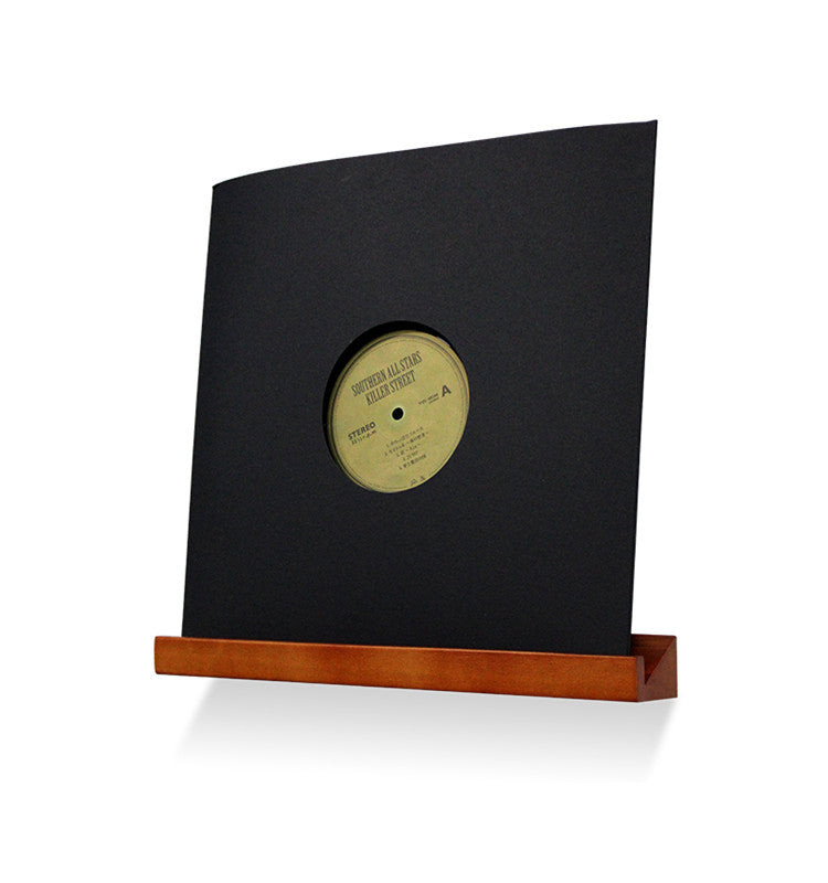 Displayhylle for vinylplater - Paulownia-tre