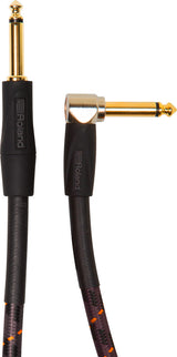 Roland " GOLD " Instrumentkabel 6.3mm Jack mono til 6.3mm Angle Jack mono