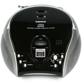 Bærbar stereo FM-radio med CD-spiller Svart/sølv