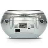 Bærbar stereo FM-radio med CD-spiller Svart/sølv