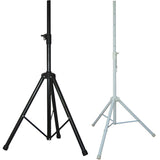Høyttalerstativ i aluminium (svart, 30 kg, 1,80 m)