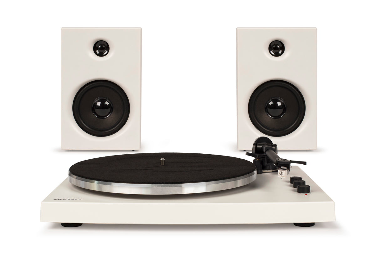 Crosley T150 platespiller med høyttalere (hvit)