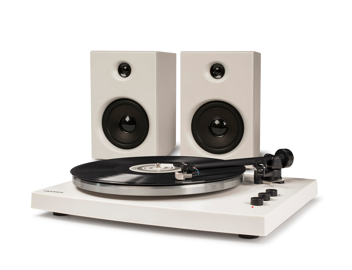 Crosley T150 platespiller med høyttalere (hvit)