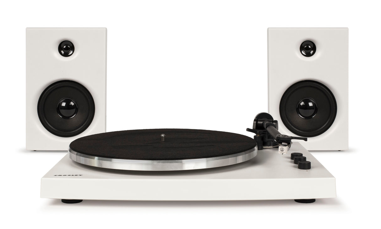 Crosley T150 platespiller med høyttalere (hvit)