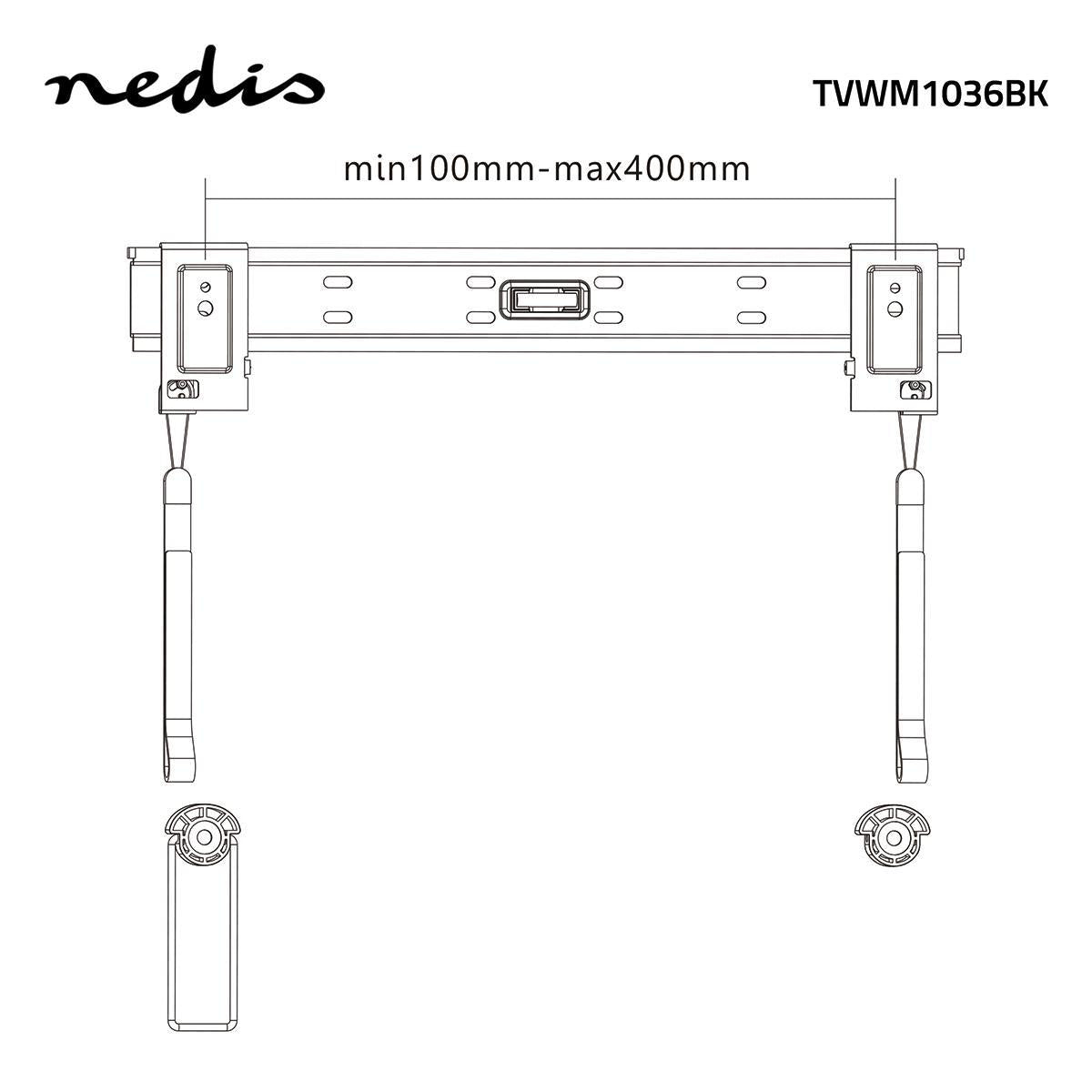 Tv Veggbrakett Rask 33 - 55" 50 kg