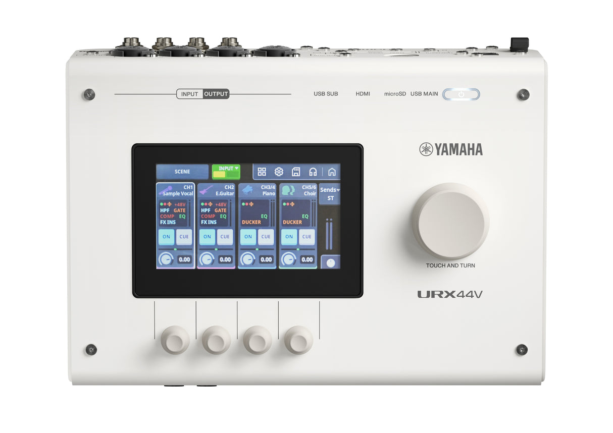 Yamaha URX44V USB-C audio/video-interface (Hvit) - Videoversjon