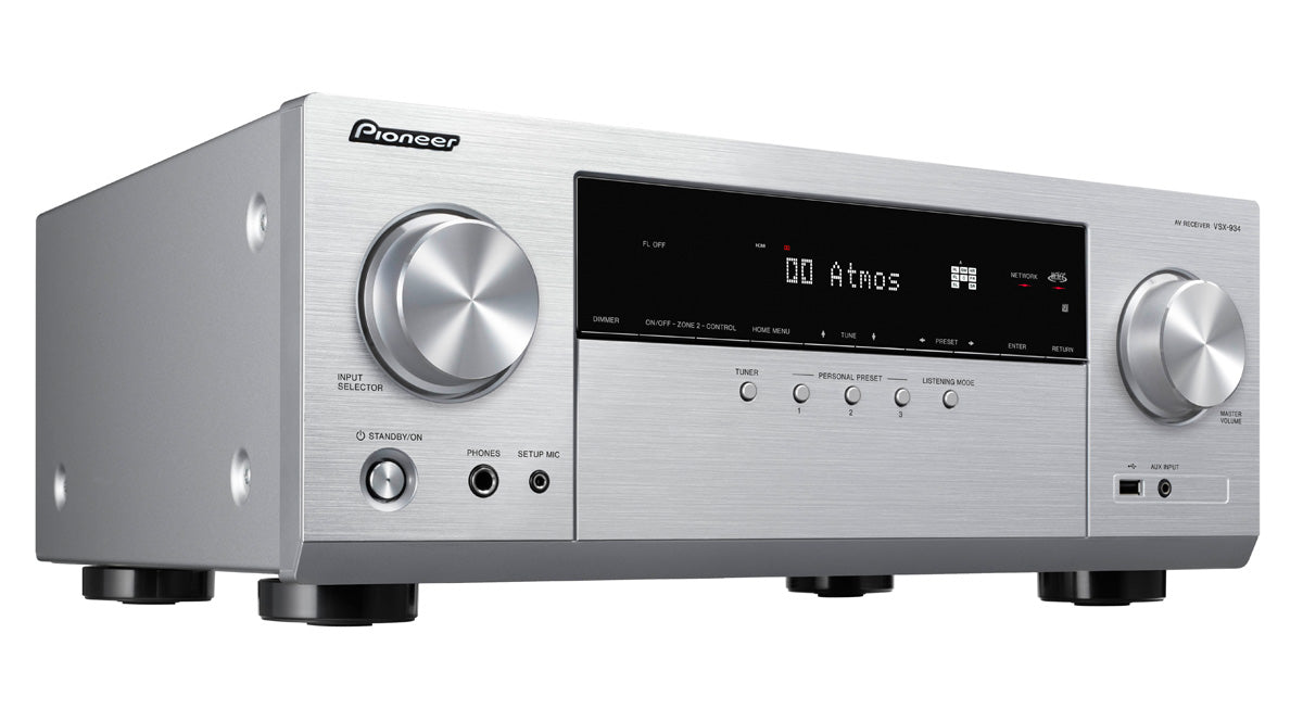 Pioneer VSX-935 7.2-kanals mottaker (sølv, 7x165W)