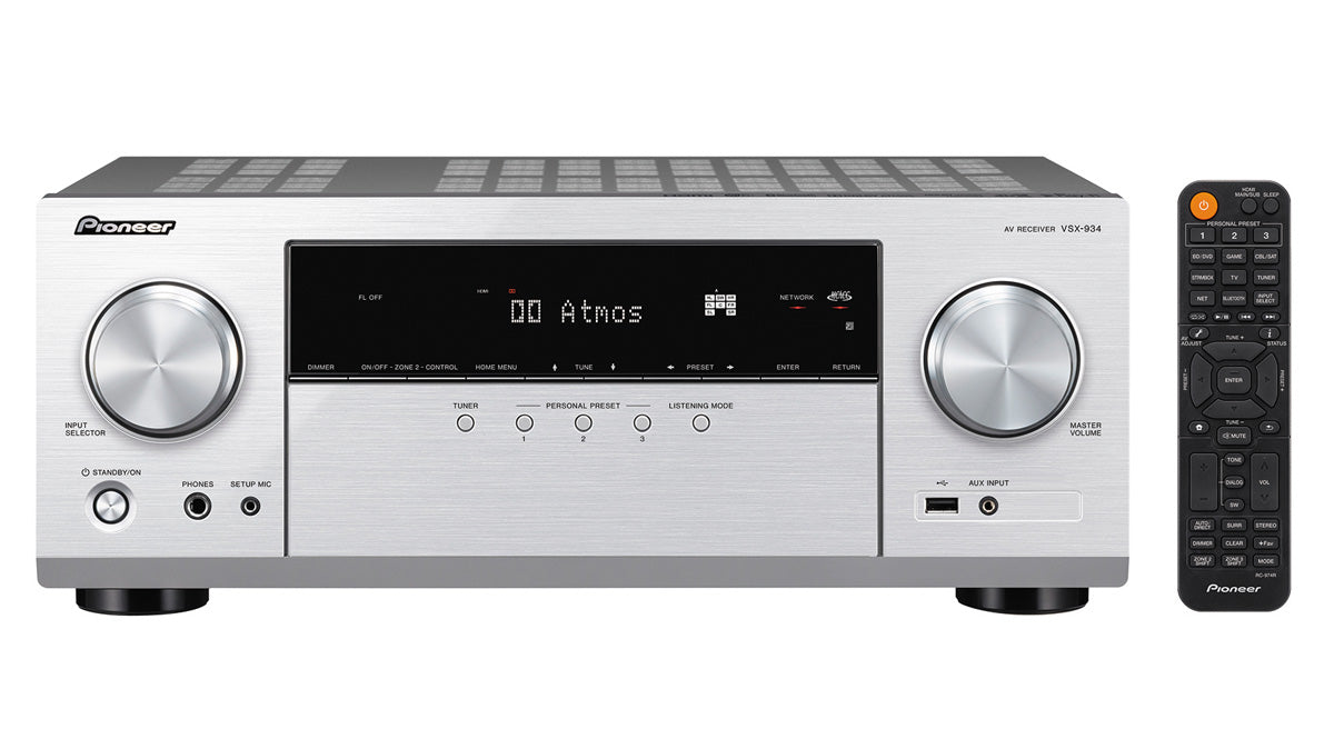 Pioneer VSX-935 7.2-kanals mottaker (sølv, 7x165W)