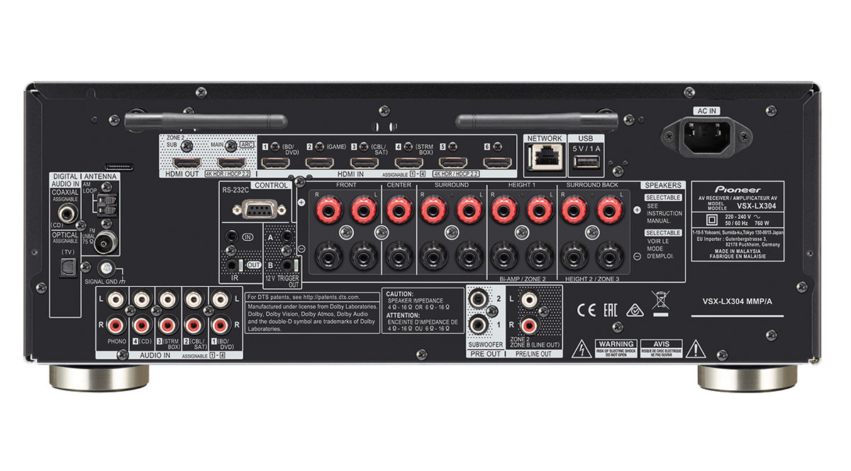 Pioneer VSX-LX305 9,2-kanals mottaker (svart, 9x185W)