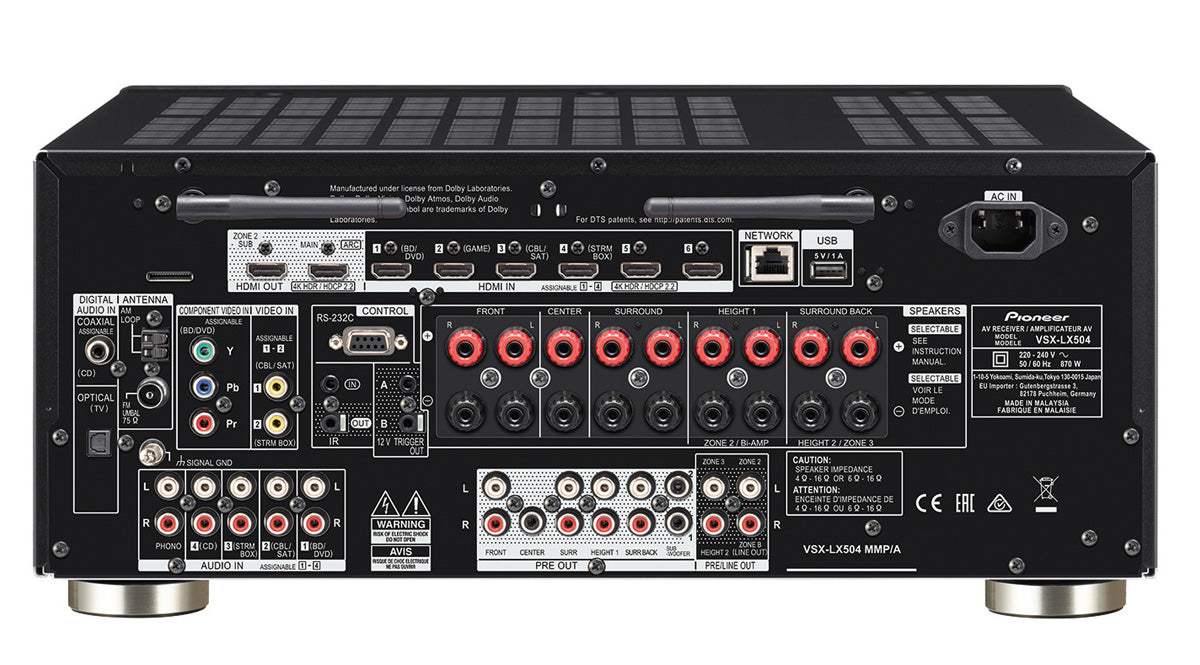 Pioneer VSX-LX505 9,2-kanals mottaker (svart, 9x180W)