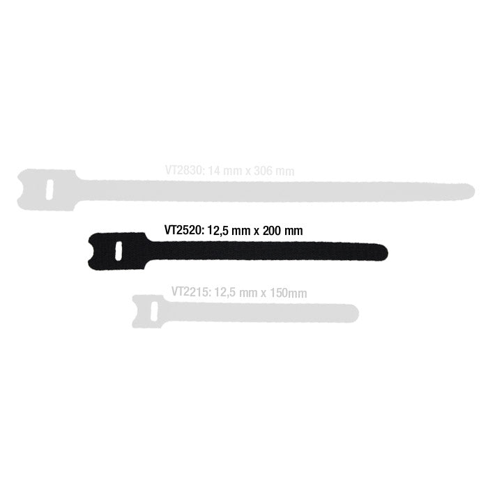 Kabelreim borrelås Hook & Loop 10 stk. (200 mm)