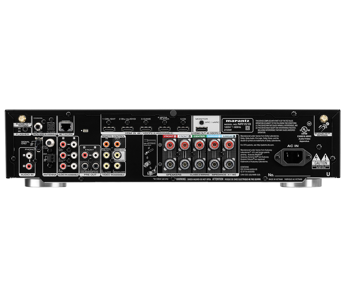 Marantz NR1510/N1B 5.2 Surround-mottaker (svart)