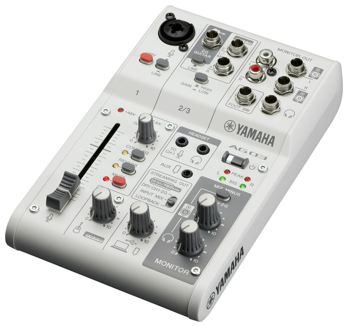 Yamaha AG03 MkII Live Streaming Mixer (hvit)