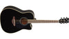 Yamaha FGC-TA transakustisk Western gitar (svart)