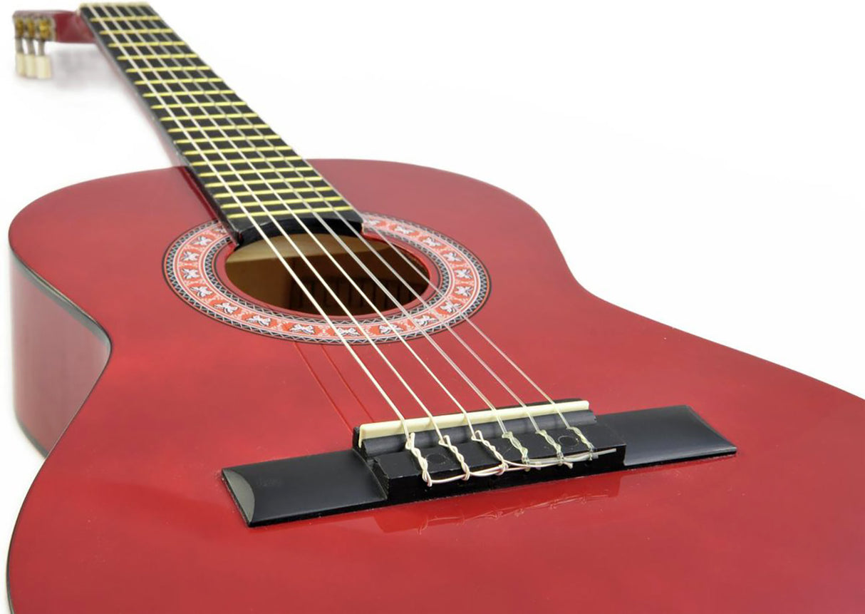 DiMavery AC-303 klassisk spansk gitar 1/2 (rød)