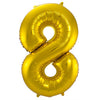 8-formet tallfolieballong (gull, 86 cm)