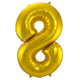 8-formet tallfolieballong (gull, 86 cm)